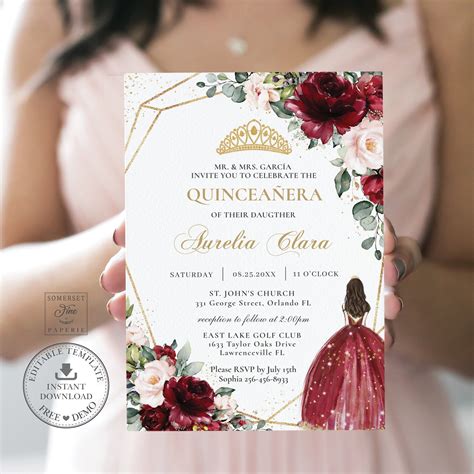 Printable Quinceanera Invitations