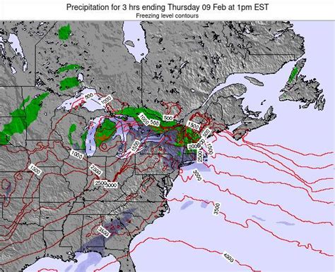 Pennsylvania Precipitation For 3 Hrs Ending Tuesday 14 Feb At 1am Est