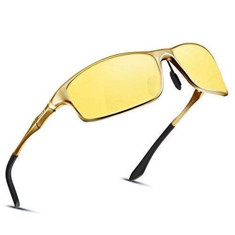 soxick night driving glasses hd vision yellow lens polarized anti glare fashion sunglasses men