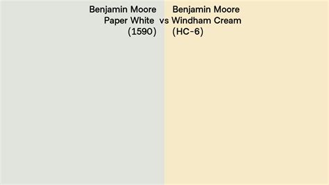 Benjamin Moore Paper White Vs Windham Cream Side By Side Comparison