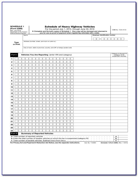 Irs Printable Form 2290 Printable Forms Free Online