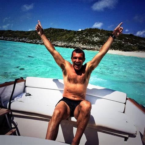 Antonio Banderas Poses Topless On Holiday In The Bahamas Aol Uk Travel