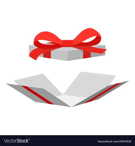 Open Gift Box Surprise Royalty Free Vector Image