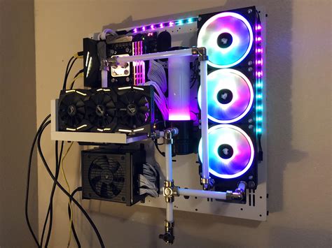 Finally Got Into Watercooling And Wall Mounted My Upgrade To My Rig