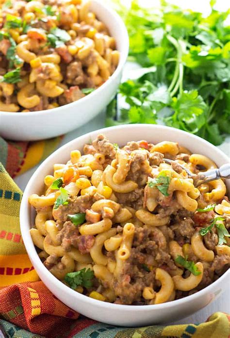 One Pot Cheesy Taco Pasta The Blond Cook