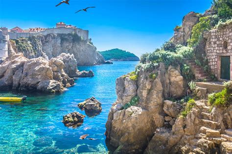 Adriatic Sea Bay Dubrovnik Marble Hidden Bay In Old City Center Of