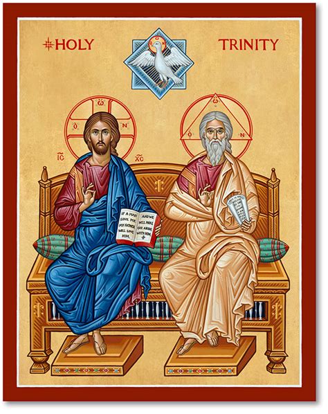 Great Feast Icons Holy Trinity Father And Son Icon Monastery Icons