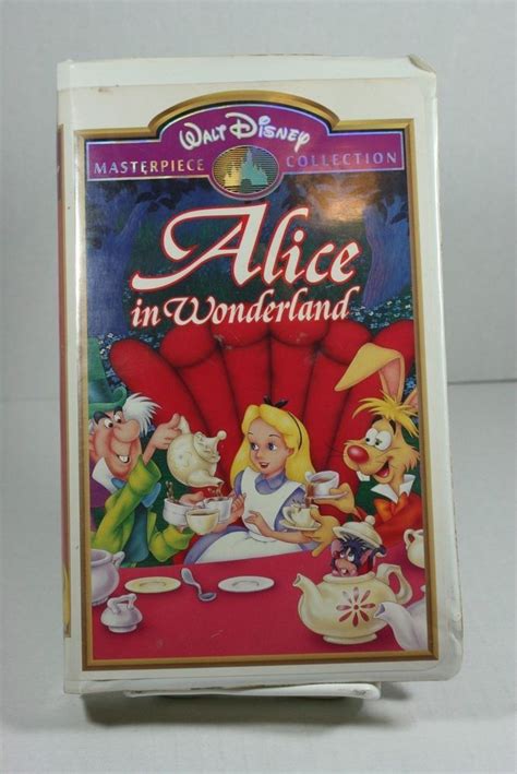 Alice In Wonderland Walt Disney Masterpiece VHS Tape Clamshell FREE