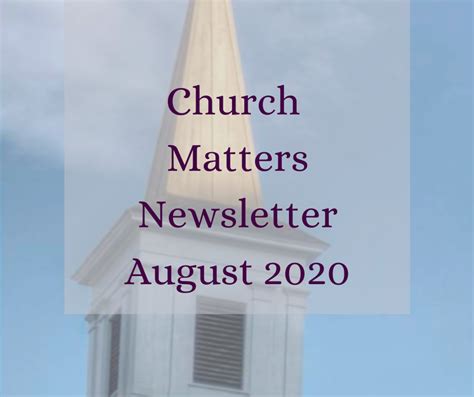 August 2020 Church Matters Second Congregational Church Of Wilton