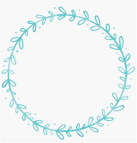 Blue Stick Garland Flower Border Decoration Vector Spring Circle