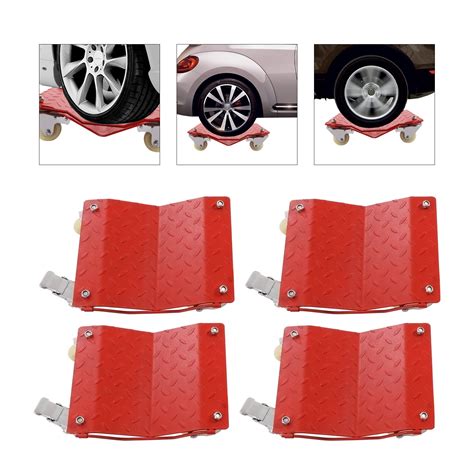 Miumaeov Tire Dollys Set of 4 Dolly Heavy Duty Vehicle Car Wheel Dolly