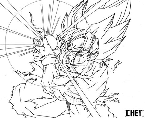 You can easily print or download them at your convenience. Goku Ssj Kamehameha! Lineart by cheygipe on DeviantArt
