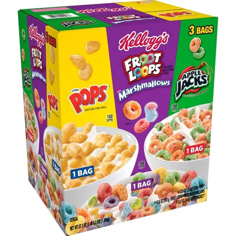 Kelloggs Breakfast Cereal Variety Pack 373 Oz Instacart