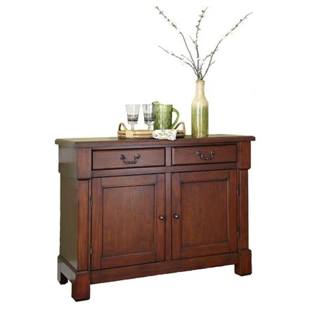 Homestyles Aspen Rustic Cherry Buffet The Home Depot