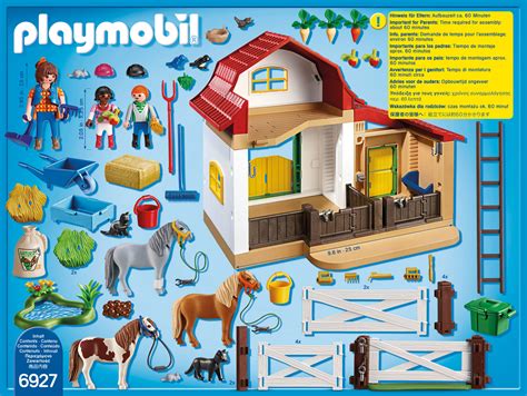 6927 Playmobil Pony Farm With 2 Pony Stalls And Storage Loft Country