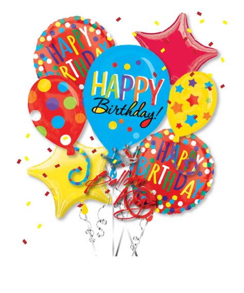 Happy Birthday Balloons Cluster Bouquet Balloon Clip Art Library