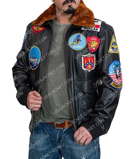 Tom Cruise Maverick Top Gun Black Leather Jacket Usajacket