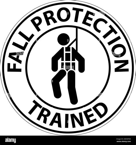 Hard Hat Decals Fall Protection Trained Stock Vector Image And Art Alamy