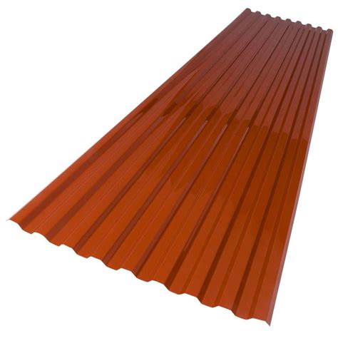 Suntuf 26 In X 6 Ft Red Brick Polycarbonate Roof Panel 159862 The