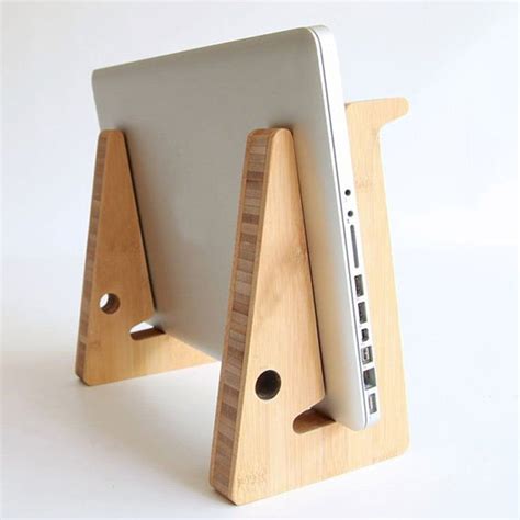 Creative Universal Wooden Detachable Laptop Stand Bamboo Grain In