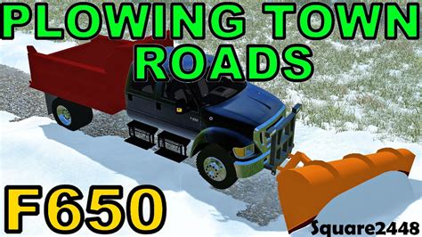 Farming Simulator 17 Plowing Town Roads With F650 Youtube