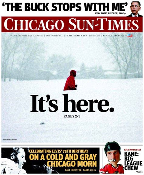 newspaper chicago sun times usa newspapers in usa friday s edition january 8 of 2010