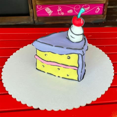 2d Fondant Cake Slice Custom Cake Delivery In Dubai