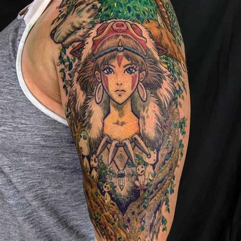 Top 53 Best Princess Mononoke Tattoo Ideas - 2020 Inspiration Guide