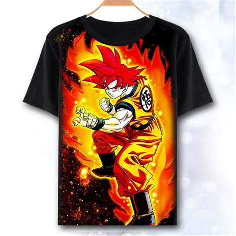 New Cool Dragon Ball Z T Shirt Anime Son Goku Saiyan Men T Shirt Cotton