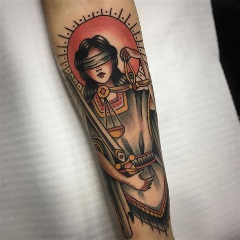 Lady Justice Tattoo By Sinalmatattooer At Sacrificebcn In Barcelona