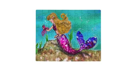 Mermaids Pearl Jigsaw Puzzle Zazzle