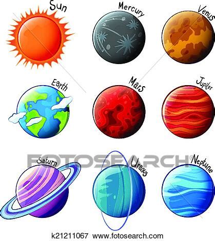 © reuters مركبة الفضاء (برسيفيرانس) تهبط على المريخ. Clip Art of Planets of the Solar System k21211067 - Search ...