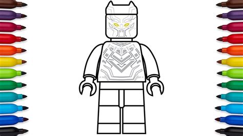 Black Panther Coloring Pages Lego Black Panther Drawing Avengers