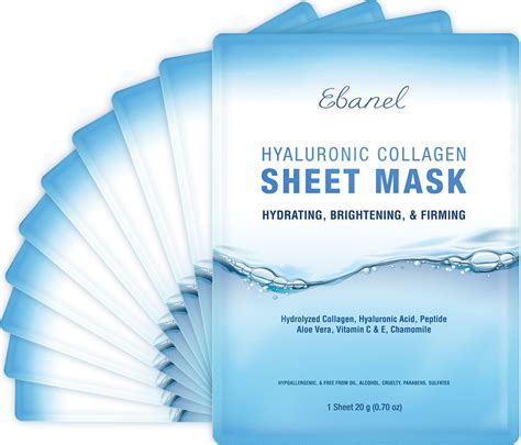 Ebanel Pack Collagen Face Mask Instant Brightening Hydrating Face
