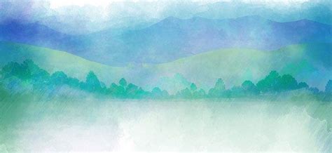 Watercolor High Quality Background Presenting Nature Landscape Of