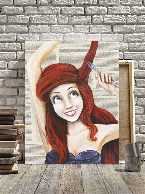 Disney Canvas Print Of Ariel From The Little Mermaid By Kaypopart Disney Canvas Canvas Prints