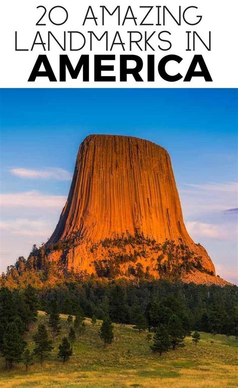 20 Famous Usa Landmarks Usa Landmarks Landmarks Devils Tower