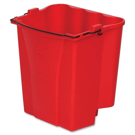 Rubbermaid Commercial 2064907 Wavebrake Dirty Water Bucket Red 18 Qt