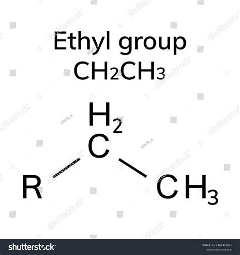 Chemical Structural Formula Ethyl Group Stock Vector Royalty Free