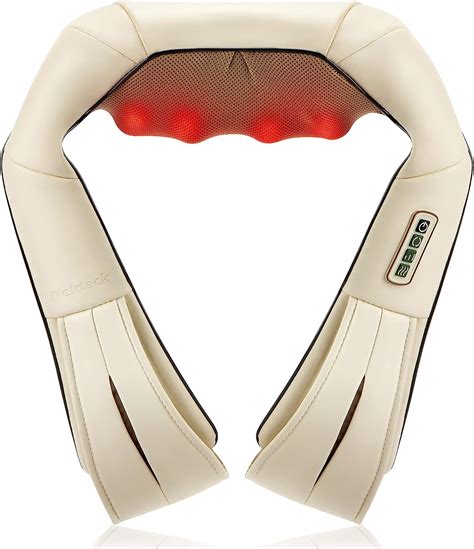 Nekteck Shiatsu Neck And Back Massager With Soothing Heat Electric Deep Tissue 3d