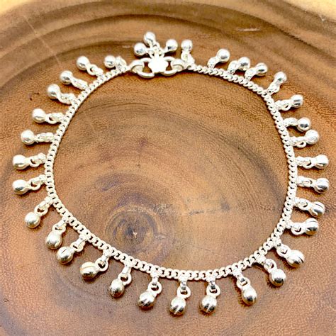 Traditional Silver Indian Anklet With Bells Boutique Nirvana