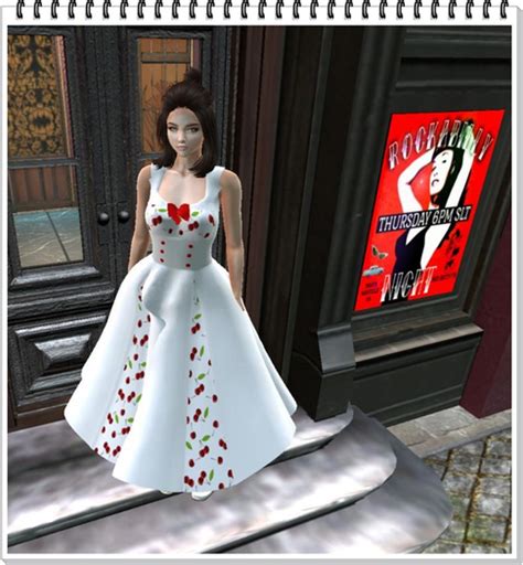 Second Life Marketplace Bag Cherry Rockabilly Dress A1