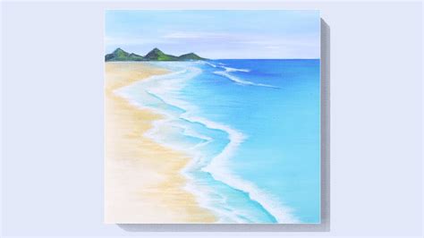 EASY BEACH ACRYLIC PAINTING TUTORIAL FOR BEGINNERS LEARN HOW TO PAINT