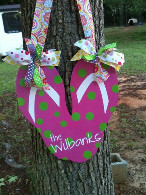 Items Similar To Wooden Flip Flops For Hanging On Etsy