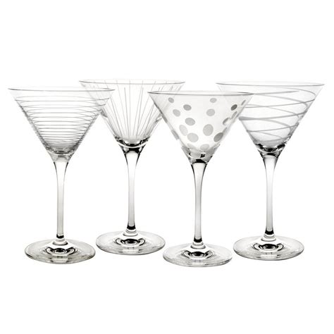 Cheers Set Of 4 Martini Glasses Mikasa