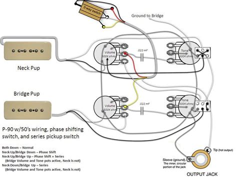 I'm wondering if i wired the pickups wrong. pickup wiring diagram gibson les paul jr gibson p90 pickup wiring | P90 pickup, Guitar pickups ...