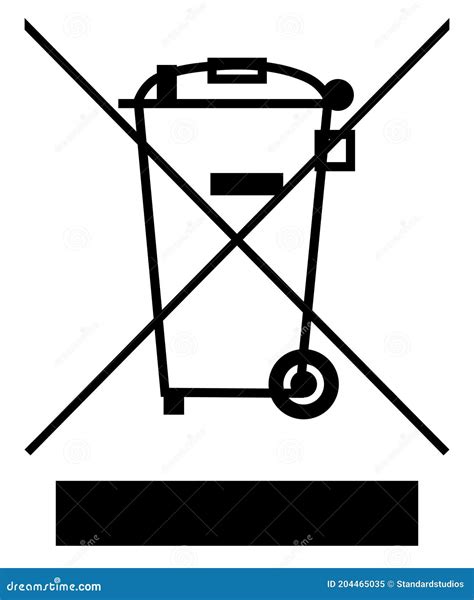 The Crossed Out Wheelie Bin With Bar Symbol Waste Electrical And