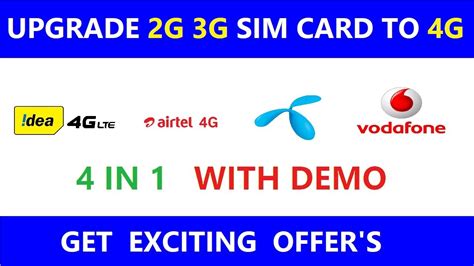 Upgrade Airtel Idea And Telenor 2g 3g Sim To 4g Sim Card Youtube