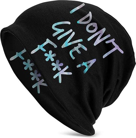 vbcdgfg unisex beanie caps i don t give a fuck funny words 3d slouch skull cap hip