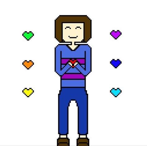 Chara And Frisk Pixel Art Undertale Amino